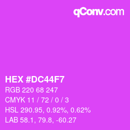 Color code: HEX #DC44F7 | qconv.com