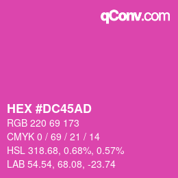 Color code: HEX #DC45AD | qconv.com