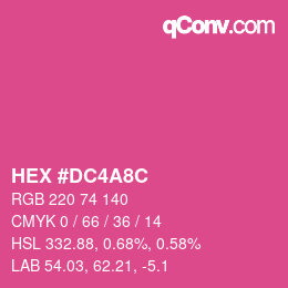 Farbcode: HEX #DC4A8C | qconv.com