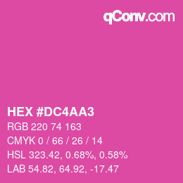 Color code: HEX #DC4AA3 | qconv.com