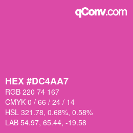 Color code: HEX #DC4AA7 | qconv.com