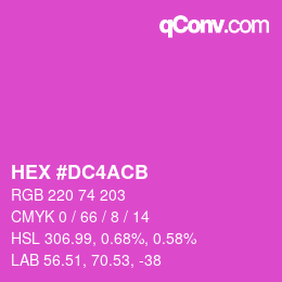 Color code: HEX #DC4ACB | qconv.com