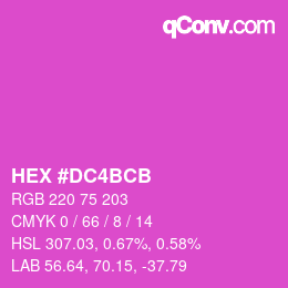 Color code: HEX #DC4BCB | qconv.com