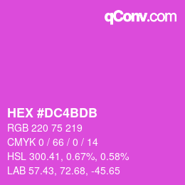 Color code: HEX #DC4BDB | qconv.com