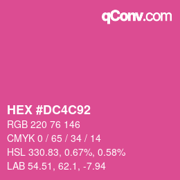 颜色代码: HEX #DC4C92 | qconv.com
