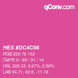 カラーコード: HEX #DC4C98 | qconv.com