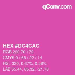 Color code: HEX #DC4CAC | qconv.com