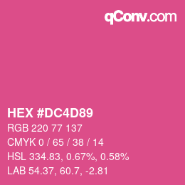 Color code: HEX #DC4D89 | qconv.com