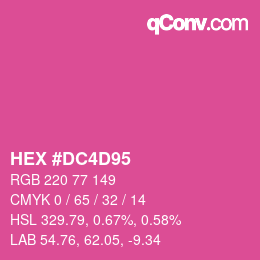 カラーコード: HEX #DC4D95 | qconv.com