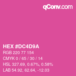 Color code: HEX #DC4D9A | qconv.com