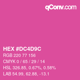 カラーコード: HEX #DC4D9C | qconv.com