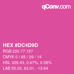 Color code: HEX #DC4D9D | qconv.com