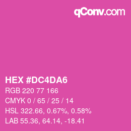 Color code: HEX #DC4DA6 | qconv.com