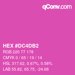 カラーコード: HEX #DC4DB2 | qconv.com