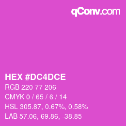 カラーコード: HEX #DC4DCE | qconv.com