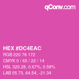 Color code: HEX #DC4EAC | qconv.com