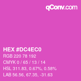 Color code: HEX #DC4EC0 | qconv.com