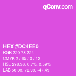カラーコード: HEX #DC4EE0 | qconv.com