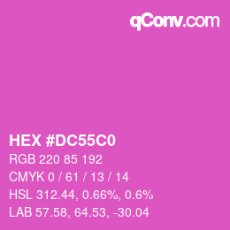 Color code: HEX #DC55C0 | qconv.com