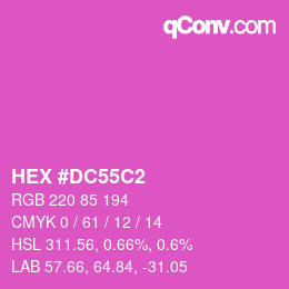 Color code: HEX #DC55C2 | qconv.com