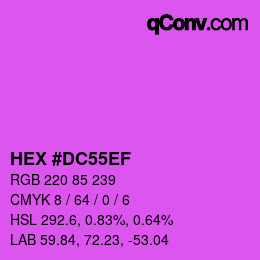 Color code: HEX #DC55EF | qconv.com
