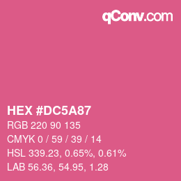 Color code: HEX #DC5A87 | qconv.com