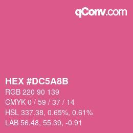 Color code: HEX #DC5A8B | qconv.com