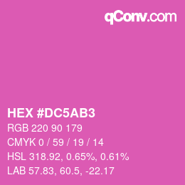 カラーコード: HEX #DC5AB3 | qconv.com