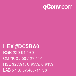 カラーコード: HEX #DC5BA0 | qconv.com