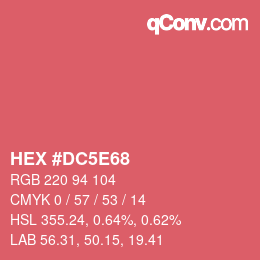 Color code: HEX #DC5E68 | qconv.com