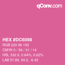 カラーコード: HEX #DC6098 | qconv.com