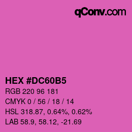 カラーコード: HEX #DC60B5 | qconv.com