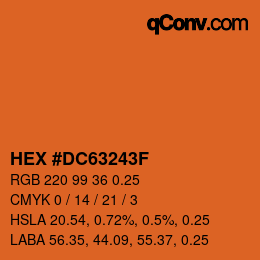 カラーコード: HEX #DC63243F | qconv.com