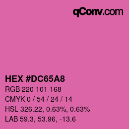 カラーコード: HEX #DC65A8 | qconv.com