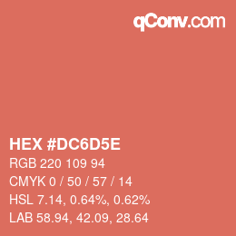 Código de color: HEX #DC6D5E | qconv.com