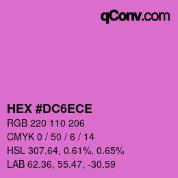 カラーコード: HEX #DC6ECE | qconv.com