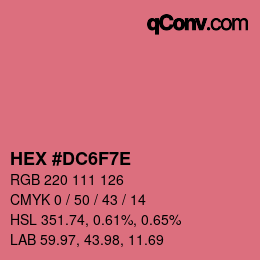 Color code: HEX #DC6F7E | qconv.com