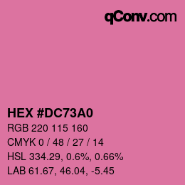 Color code: HEX #DC73A0 | qconv.com