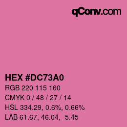 カラーコード: HEX #DC73A0 | qconv.com