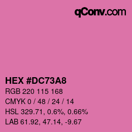 カラーコード: HEX #DC73A8 | qconv.com