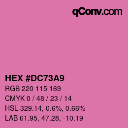 Color code: HEX #DC73A9 | qconv.com
