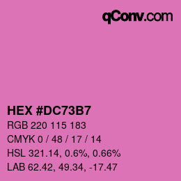 カラーコード: HEX #DC73B7 | qconv.com