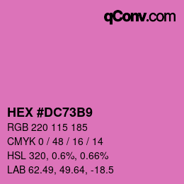 カラーコード: HEX #DC73B9 | qconv.com