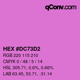 Color code: HEX #DC73D2 | qconv.com