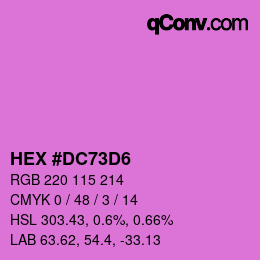 Color code: HEX #DC73D6 | qconv.com
