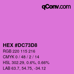 Código de color: HEX #DC73D8 | qconv.com
