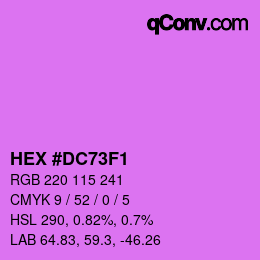 Color code: HEX #DC73F1 | qconv.com