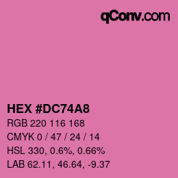 颜色代码: HEX #DC74A8 | qconv.com