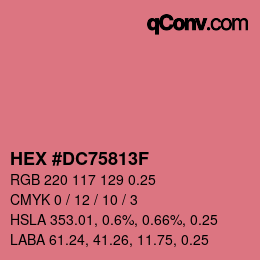 Farbcode: HEX #DC75813F | qconv.com