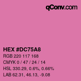颜色代码: HEX #DC75A8 | qconv.com